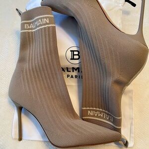 Balmain stiletto Sock Booties